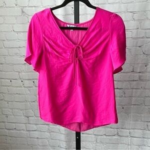 Naked Zebra Hot Pink Blouse Size Small